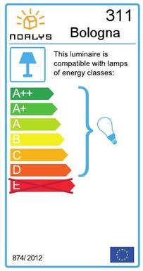 Applique extérieure classique Norlys Bologna Fonte d'aluminium 311