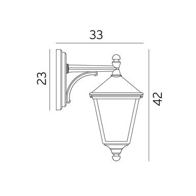 Applique extérieure classique Norlys London Fonte d'aluminium 481