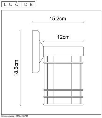 Applique extérieure KEPPEL - Ø 21,3 cm - 1xE27 - IP 23 - Noir / Métal - Lucide - 29824/01/30