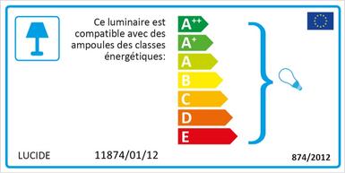 Applique extérieure contemporaine Lucide Zico Nickel satiné Aluminium 11874/01/12