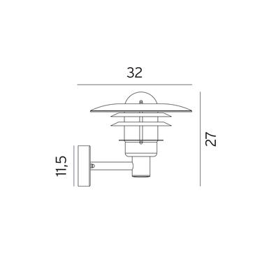 Applique extérieure contemporaine Norlys Larvik Acier 690_
