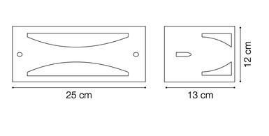 Applique extérieure design Ideal lux Rex Gris anthracite Aluminium 092447