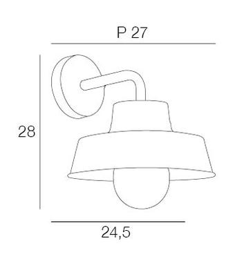 Applique Extérieure design Little Garden Factory Noir Acier 654137