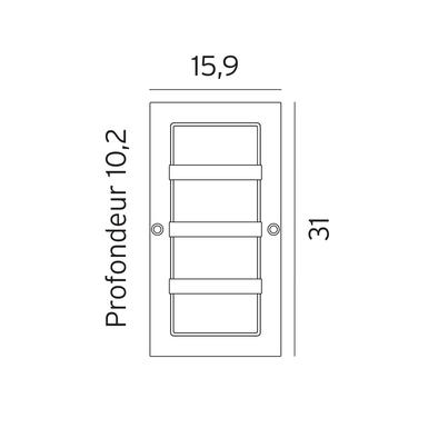 Applique extérieure design Norlys Boden Acier 862