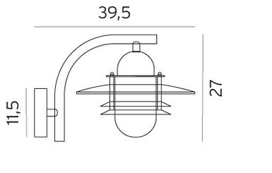 Applique extérieure design Norlys Oslo Noir fonte d'aluminium 240SV