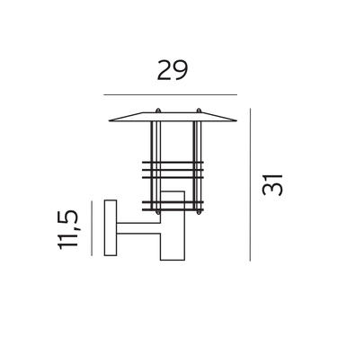 Applique extérieure design Norlys Stockholm Acier 280