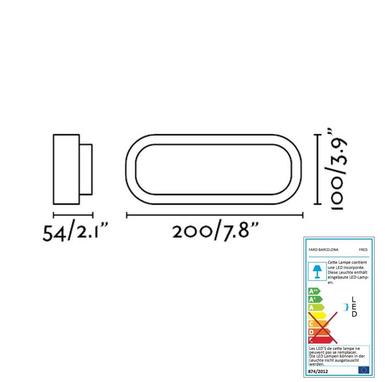 Applique extérieure led Faro Fred Blanc Polycarbonate 70664