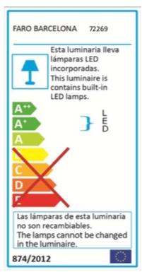 Applique extérieure led Faro Natron Gris anthracite Aluminium 72269