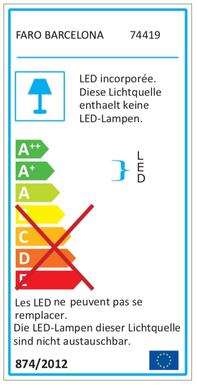 Applique extérieure led Faro Natron Gris anthracite Aluminium 74419