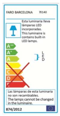 Applique extérieure led Faro TORAN fonte d'aluminium 70140