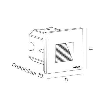 Applique extérieure Norlys Namsos Mini Graphite Polycarbonate 1340GR