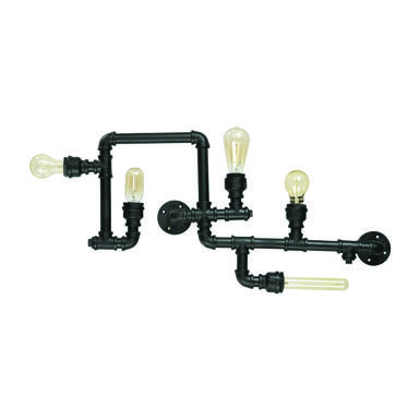 Applique industrielle Ideal lux Plumber Noir Métal 136707