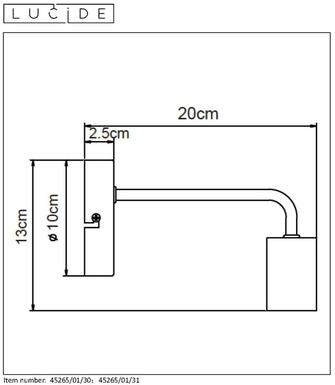 Applique industrielle Lucide Scott Blanc Métal 45265/01/31