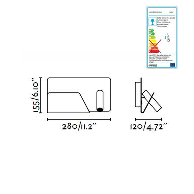 Applique led avec prise USB Faro Suau Blanc Métal 62124