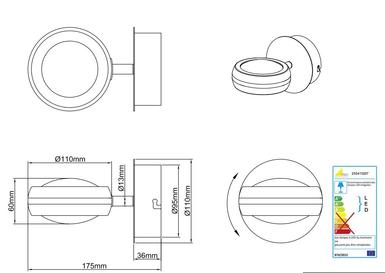 Applique led connectée Trio Vista Nickel satiné Métal 255410207