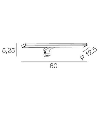 Applique led Corep Edwin Chrome Métal 654264