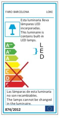 Applique led encastrable Faro Loke Chrome Aluminium 40996