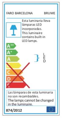 Applique led Faro Brume Bronze Métal 40076