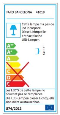 Applique led Faro Loke Blanc 01 Métal 41019