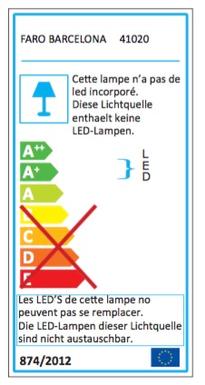 Applique led Faro Loke Noir Métal 41020