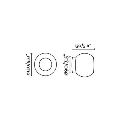 Applique led Faro Moy Gris métallique Métal 40091