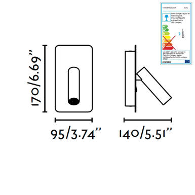 Applique led Faro Suau Blanc Métal 62120