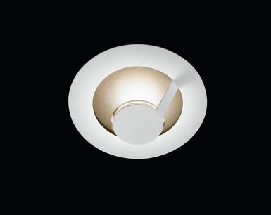 Applique led Grossmann Flat Blanc / Brun doré Aluminium 51-828-157