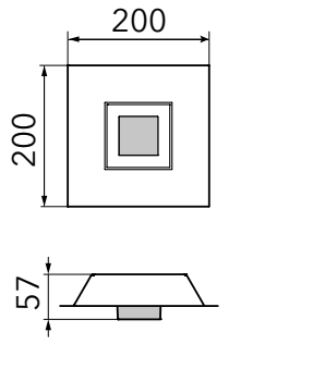 Applique led Grossmann Karree Aluminium 51-783-