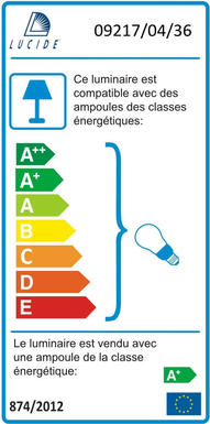 Applique led Lucide Blanc 01 Aluminium 09217/04/36