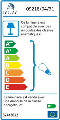 Applique led Lucide Blanc 01 Aluminium 09218/04/31