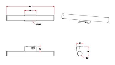 Applique led Trio Mattimo Chrome Métal 283270106