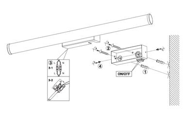 Applique led Trio Mattimo Chrome Métal 283270206