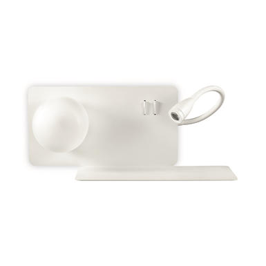 Applique USB avec liseuse Ideal lux Book Blanc 01 Métal 174822