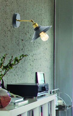 Appliques 1 lampes design Näve Cottage Noir Métal 1222722