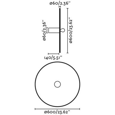 Applique Costas - Faro - Ø 60 cm - 1xE27 - Rotin - 62174-69