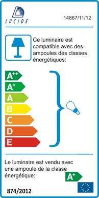 Appliques extérieures 2 lampes led Lucide Arne-Led Nickel satiné Aluminium 14867/11/12