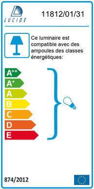 Appliques extérieures design Lucide Livia Blanc 01 Aluminium 11812/01/31