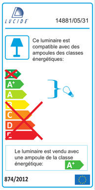 Appliques extérieures led Lucide Dingo Blanc 01 Aluminium 14881/05/31