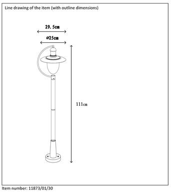 Borne extérieur ECO MM 11873/01/30 noir Aruba Lucide ARUBA Noir acier et verre 11873/01/30