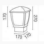 Borne extérieure design Faro mini-wilma titane Aluminium 74997