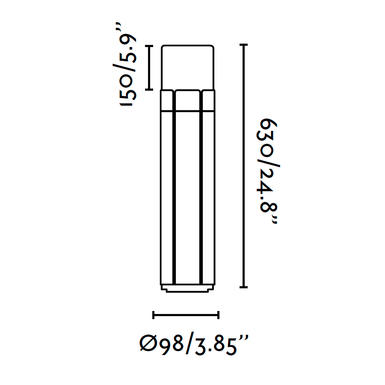 Borne extérieure design Faro Tram anthracite Aluminium 75531