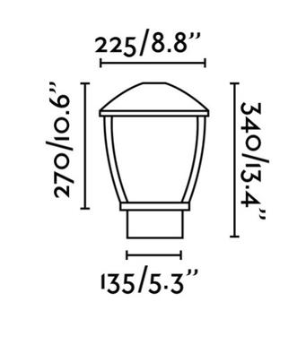 Borne extérieure design Faro Wilma anthracite Aluminium 75001