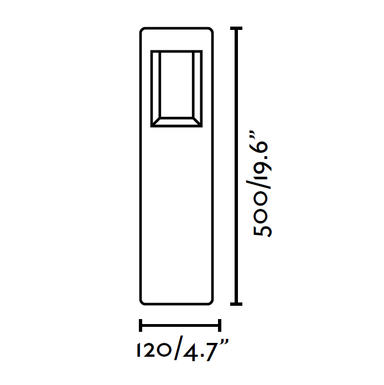 Borne extérieure led Faro Naya Gris anthracite Aluminium 71199