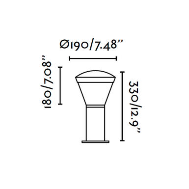 Borne extérieure led Faro Shelby anthracite Aluminium 75537