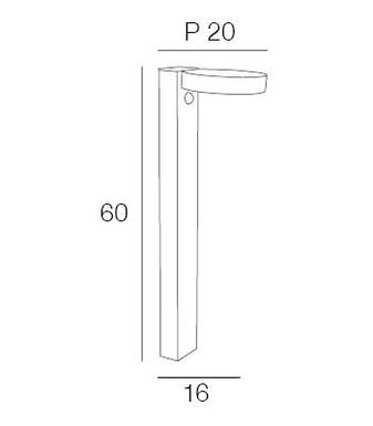 Borne Extérieure led Little Garden Halo Noir Polycarbonate 654342