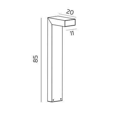 Borne extérieure led Norlys Asker Aluminium 1311_