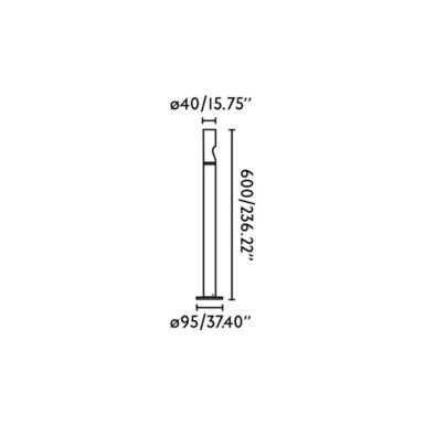 Borne extérieure Bezel - Faro - Ø 9,5 cm - 1xLED INT - Noir - 70247