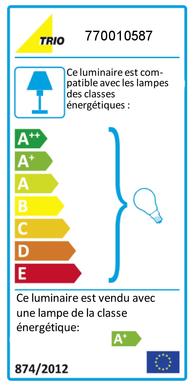 Cable tendu 5 lampes led Trio Métal 770010587