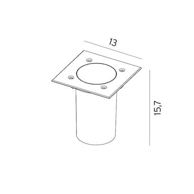 Encastrable extérieur led Norlys Rena acier inoxydable 1555ST