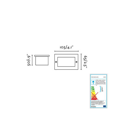 Encastrable extérieur mural Faro Gron Nickel satiné Aluminium 70134